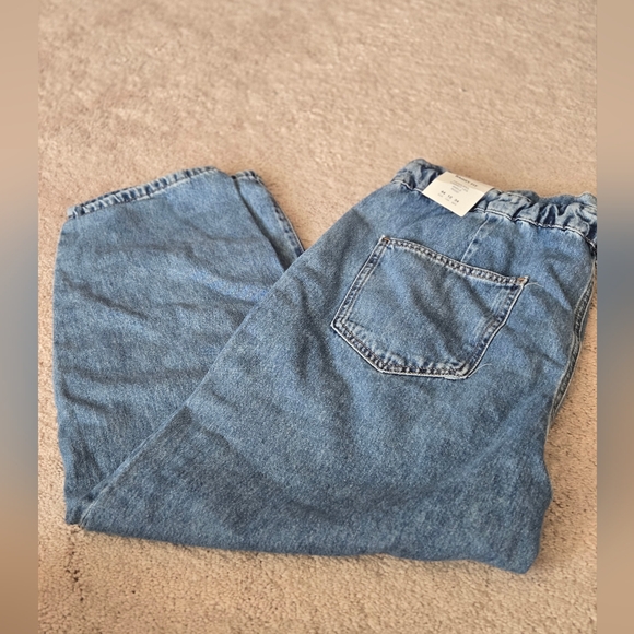 Womens Zara denim paperbag baggy fit jeans - Picture 3 of 14